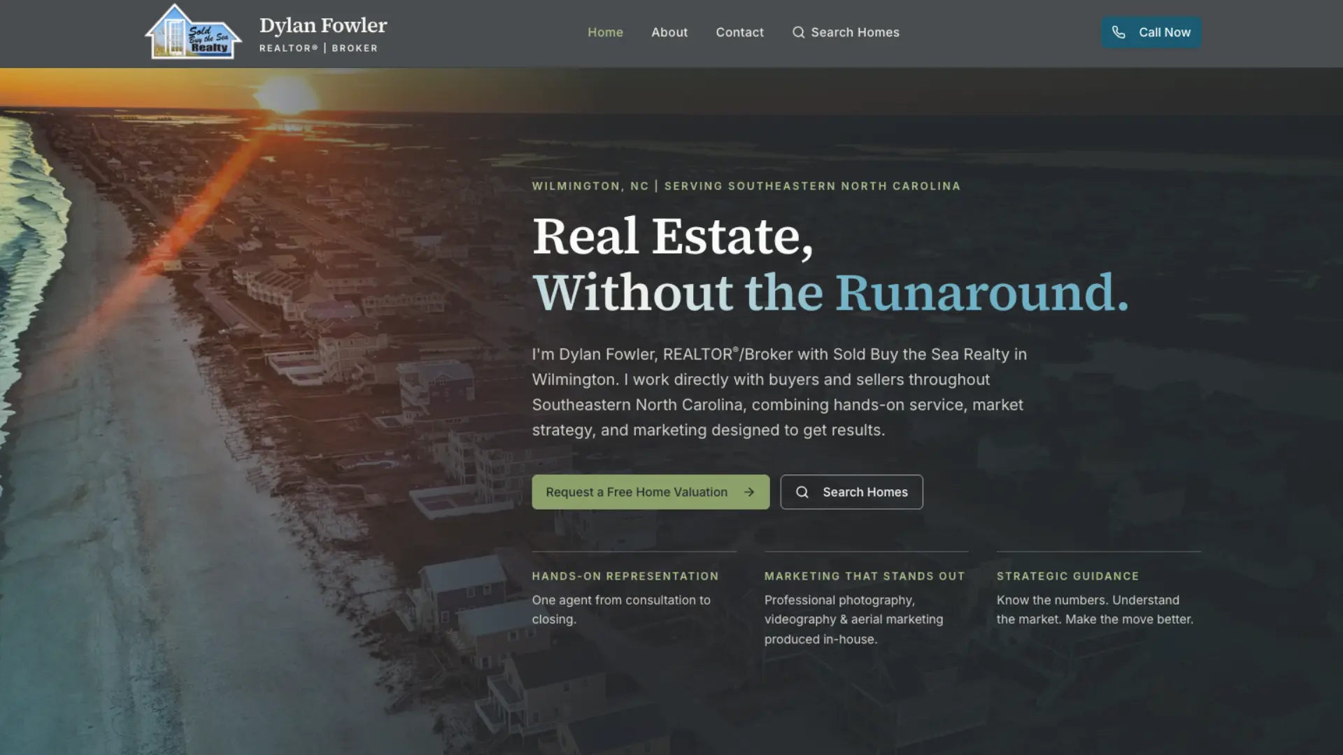 Dylan Fowler's real estate website, built and managed by Ricavvo