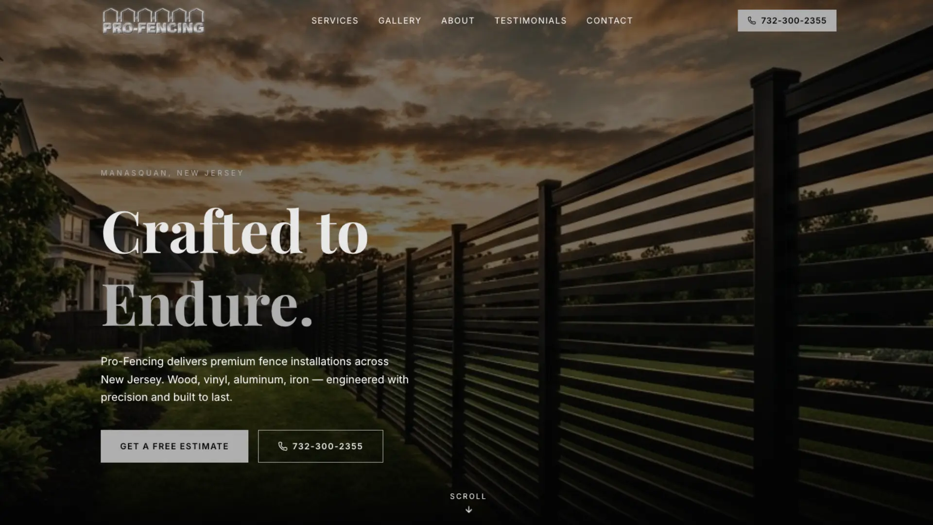 The new Pro Fencing website, built and managed by Ricavvo