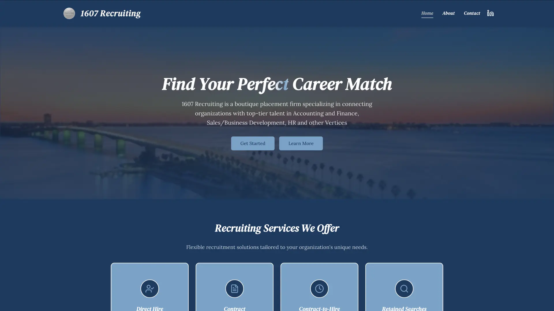 Boutique recruiting firm website, Wilmington NC