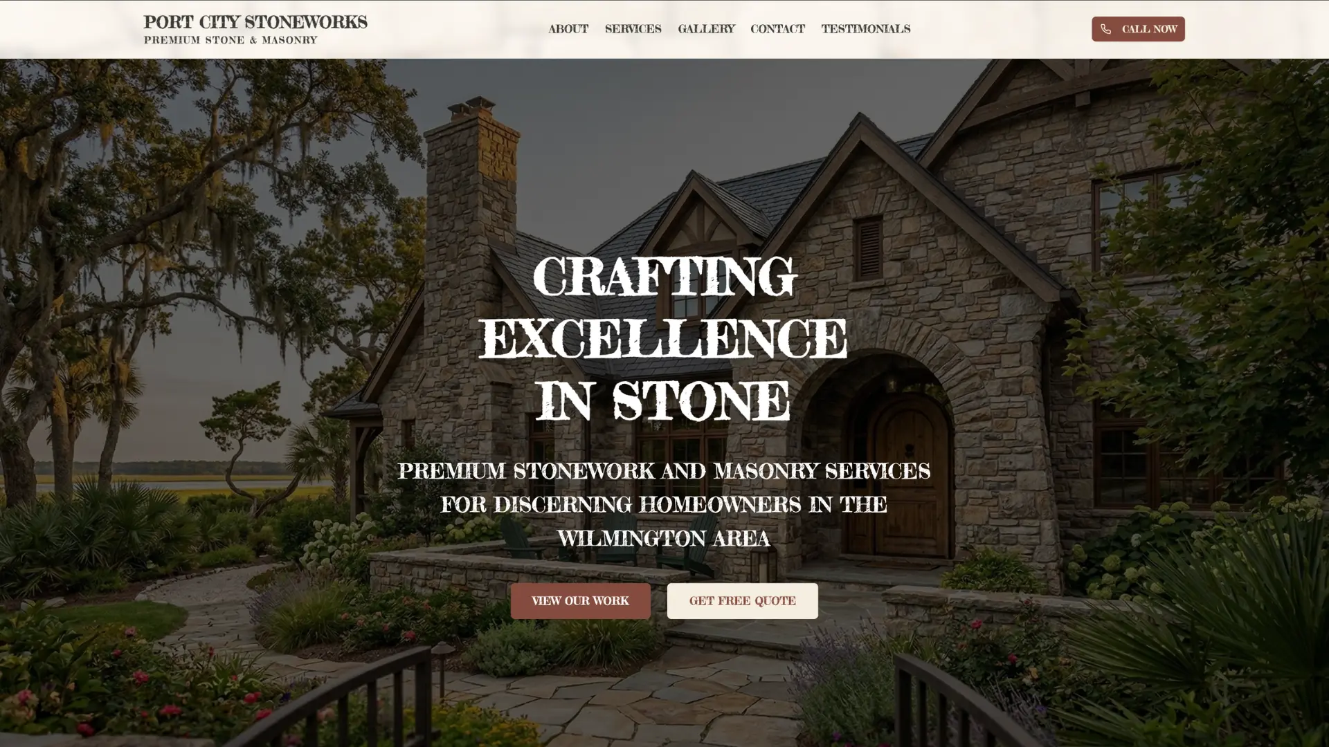 Masonry & stoneworks website, Wilmington NC