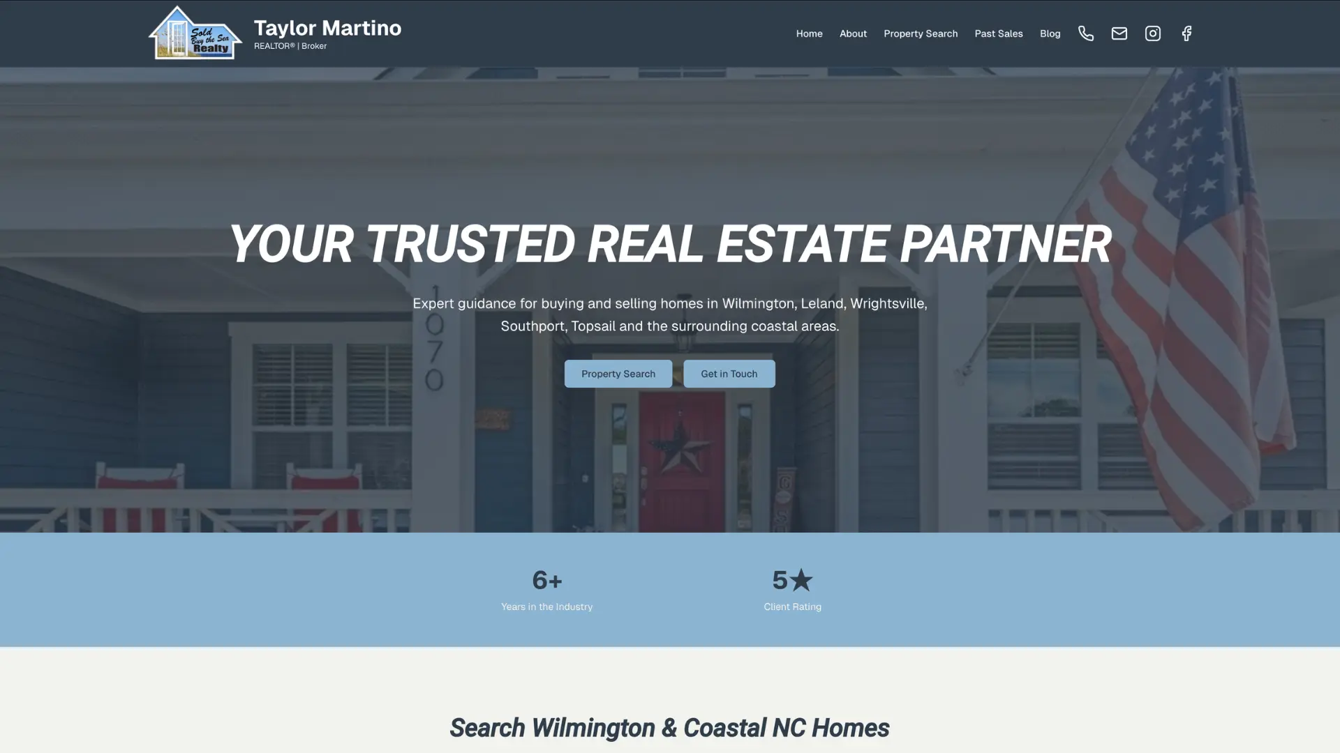 Real estate agent website, Wilmington NC